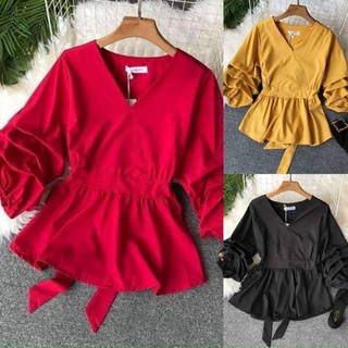 Áo kiểu tiểu thư xếp ly bigsize