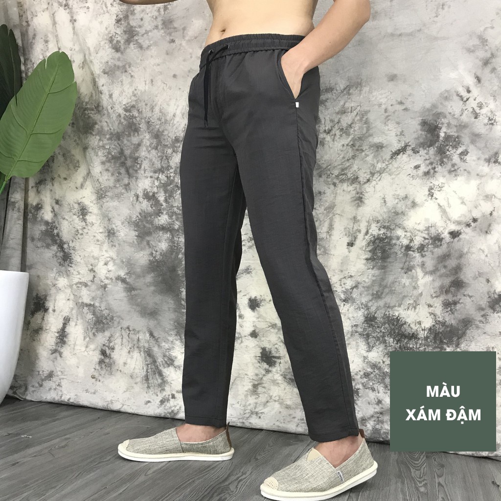 Quần đũi nam dài ống suông dáng âu - Quần tây nam vải linen BMF