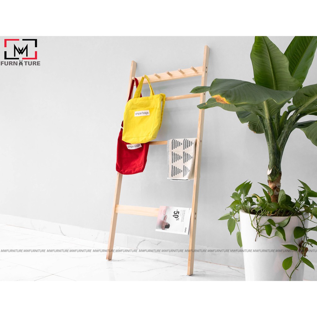 Combo 2 thang treo trang trí đa năng hàn quốc thương hiệu MW FURNITURE - Nội thất trang trí