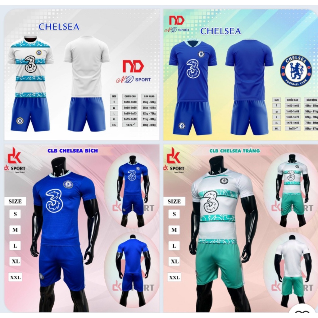 BỘ QUẦN ÁO BÓNG ĐÁ CLB CHELSEA MÙA GIẢI 2022