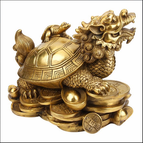 Tượng Rùa Đầu Rồng - Đồng Đúc (cái) - Cao 10cm