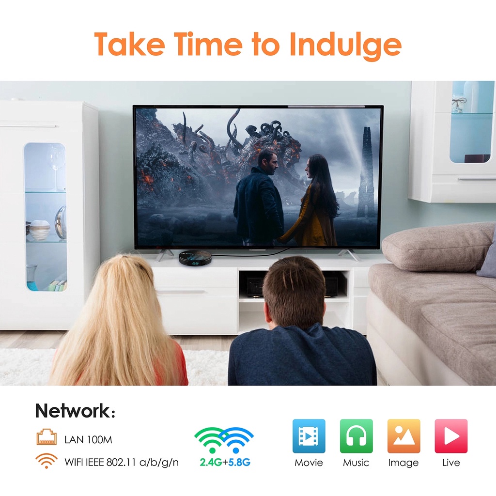 Tv box Thông Minh android 9.0 RK3328 4GB RAM 32GB 64G ROM android tv box HK1 Max 4k HD Và Phụ Kiện