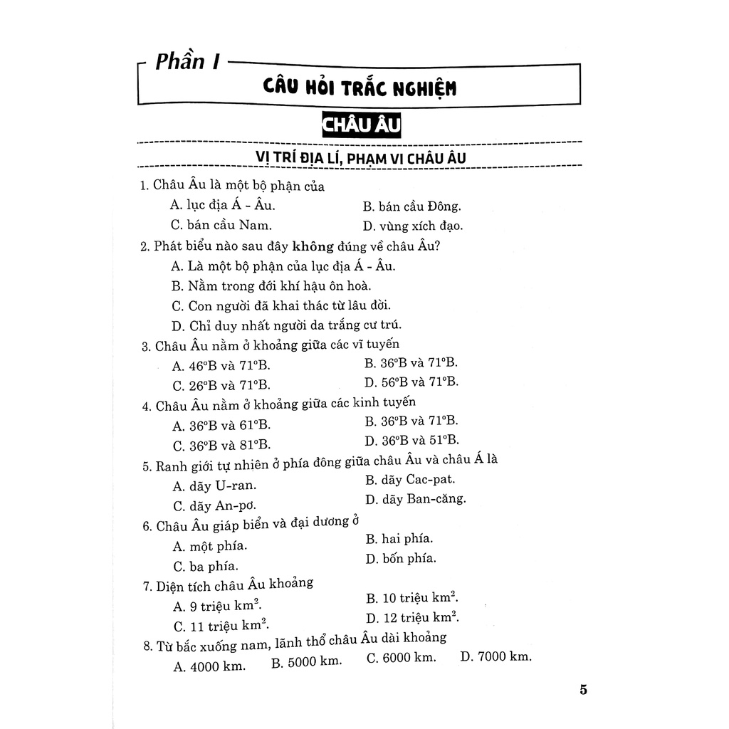 Sách Trắc Nghiệm Địa Lí Lớp 7 (Dùng Chung Cho Các Bộ SGK Hiện Hành)