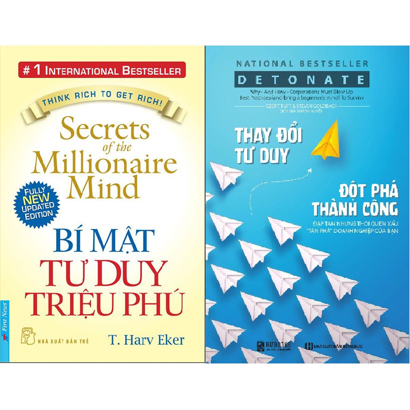 Sách - Combo 2 cuốn giúp bạn thành công: Bí mật tư duy triệu phú + Thay đổi tư duy đột phá thành công.