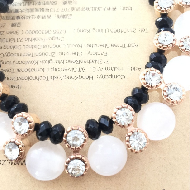 Vòng cổ mặt đá opal tròn thời trang cho nữ