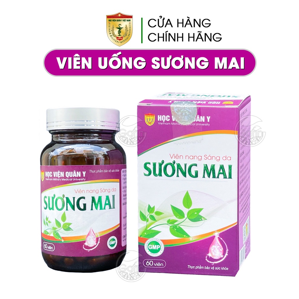 Viên uống trắng sáng da sương mai Học Viện Quân Y 60 viên bổ sung collagen
