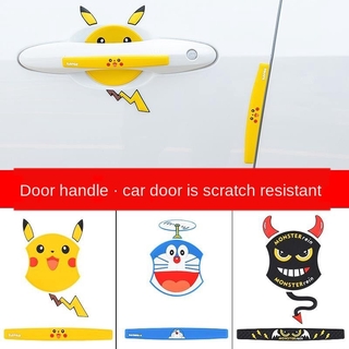 (Giảm Mạnh) Miếng Dán Trang Trí Tay Nắm Cửa Xe Ô Tô Họa Tiết Hoạt Hình