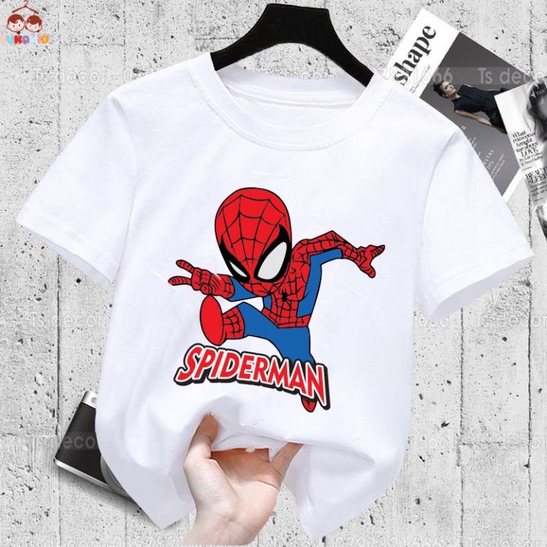 ( Km ) Áo thun trẻ em hình nhện ta chớp superman( Bé trai và gái).áo cho bé từ 6kg-30kg.AL48.