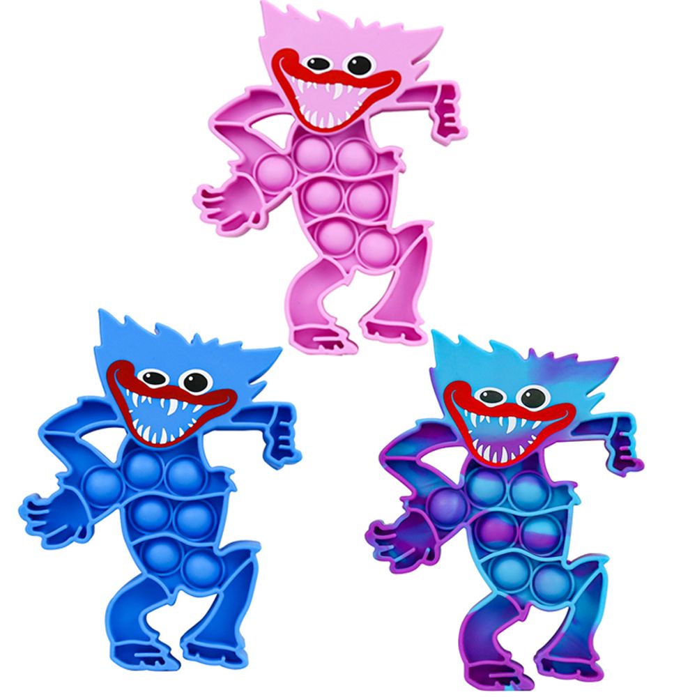 Đồ chơi nhấn bong bóng phong cách Huggy Wuggy tùy chọn màu sắc độc đáo vui nhộn làm bằng silicon