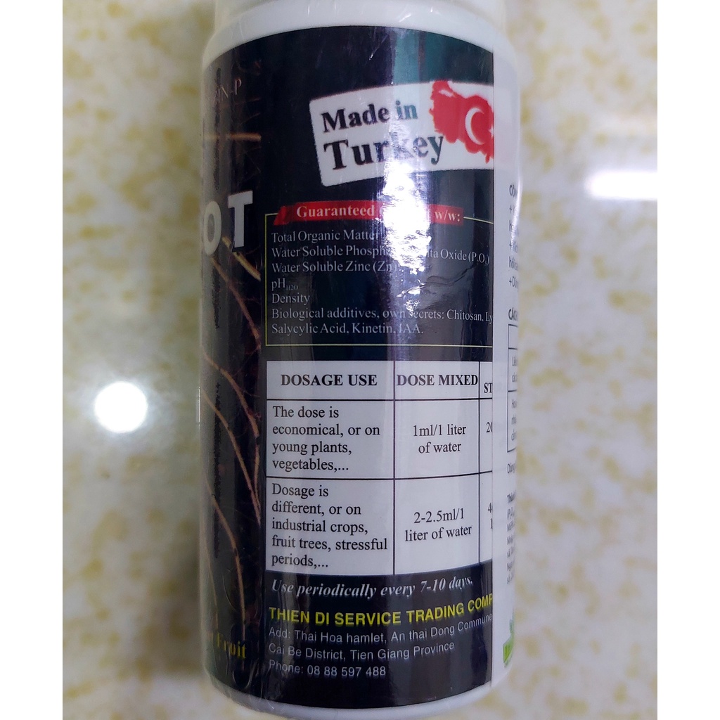 Bio-Root 0-1-1 TD lọ 100cc kích ra rễ cực mạnh nhập khẩu Thổ Nhĩ Kỳ đóng chai tại Việt Nam