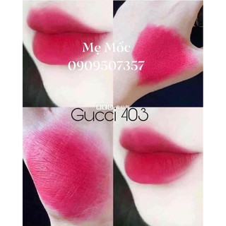 Son Gucci matte 403 - Love Before Breakfast (hồng tím sẫm) ( hàng duty bill đầy đủ )