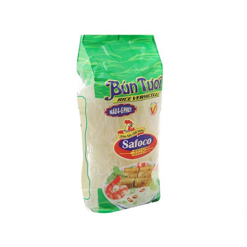 Bún tươi Safoco gói 300g - Sợi tròn, nhỏ, màu trắng