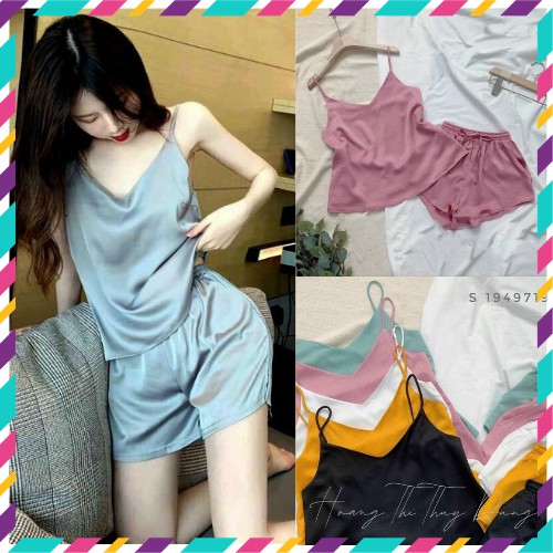 Bộ 2 Dây Lụa, Bộ Ngủ Hai Dây Lụa Cao Cấp Mát Lịm