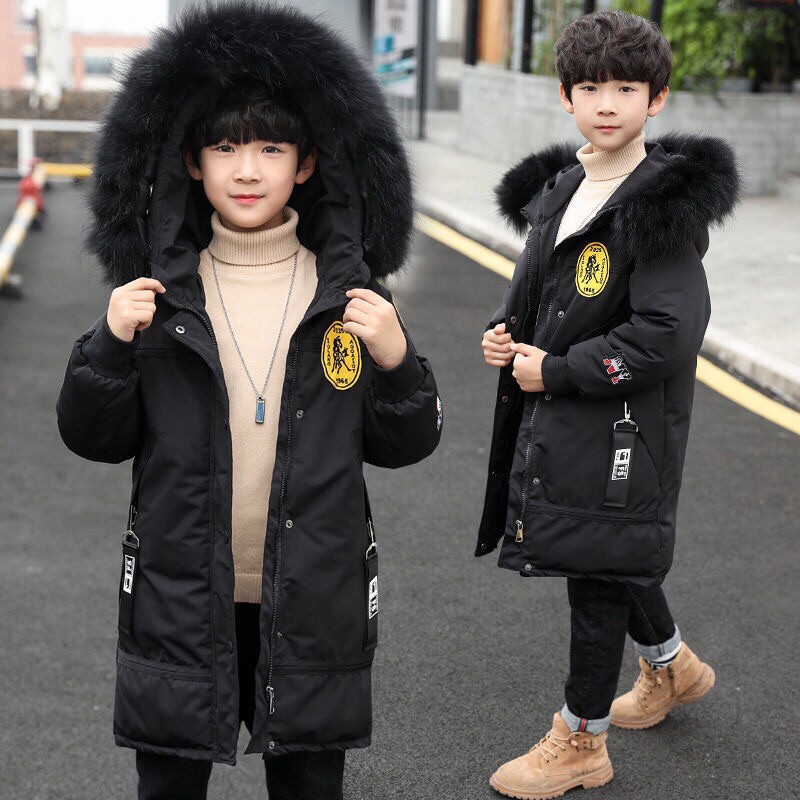 Áo Khoác Phao Dáng Dài Bé Trai Và Thanh Niên 1m15-1m65