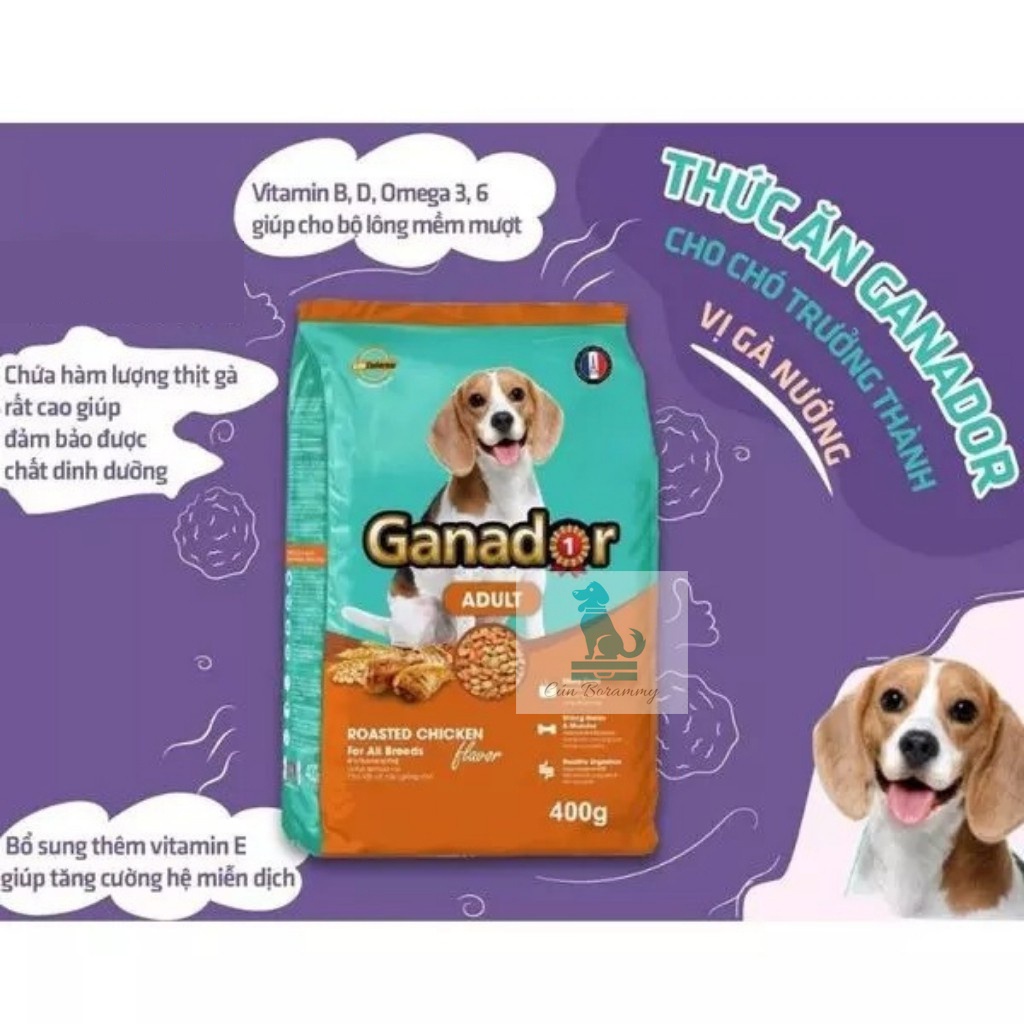 Thức ăn hạt khô cho chó Ganador - Hạt cho chó con, chó lớn bổ sung dinh dưỡng giúp thú cưng phát triển 400g