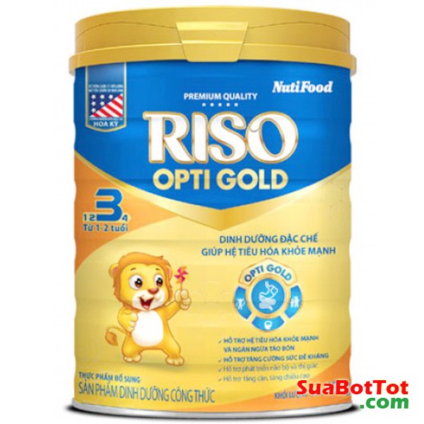 (nhập mã còn 260K)    sữa bột Riso opti gold 3 900g NUTIFOOD