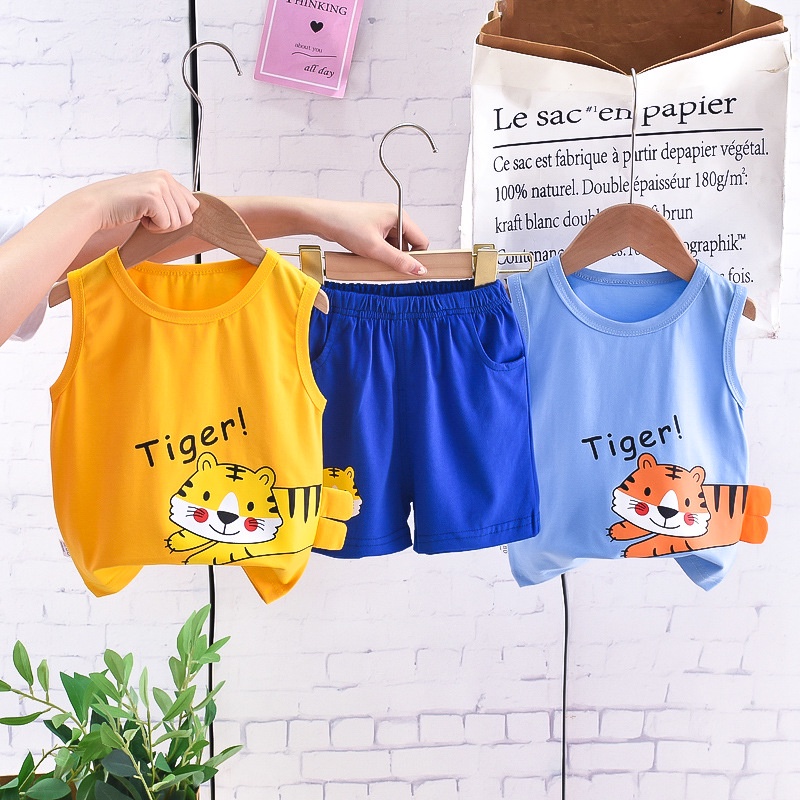 Bộ ba lỗ hình con hổ phong cách hàn quốc cho bé trai và bé gái - BO96