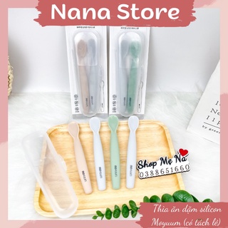 Thìa/ muỗng Silicon Moyuum cho bé Từ 6M+ Hàn Quốc/ Muỗng ăn dặm Silicon Moyuum cho bé từ 6 tháng