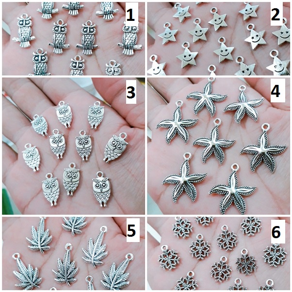 Charm bạc hợp kim giá sỉ : 50 gram = 25k / 1gói [ chuyên cung cấp charm sỉ các loại ]