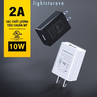 Củ Sạc Điện Thoại 10W 5V 2A Sạc Nhanh Ổn định Cổng USB Sử Dụng Đa Năng Cho Nhiều Dòng Điện Thoại