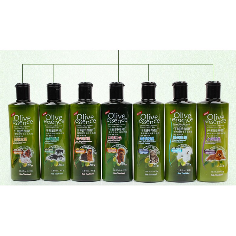 Sữa Tắm Chó Mèo Olive Siêu Mềm Mượt Trị Ve 450ml