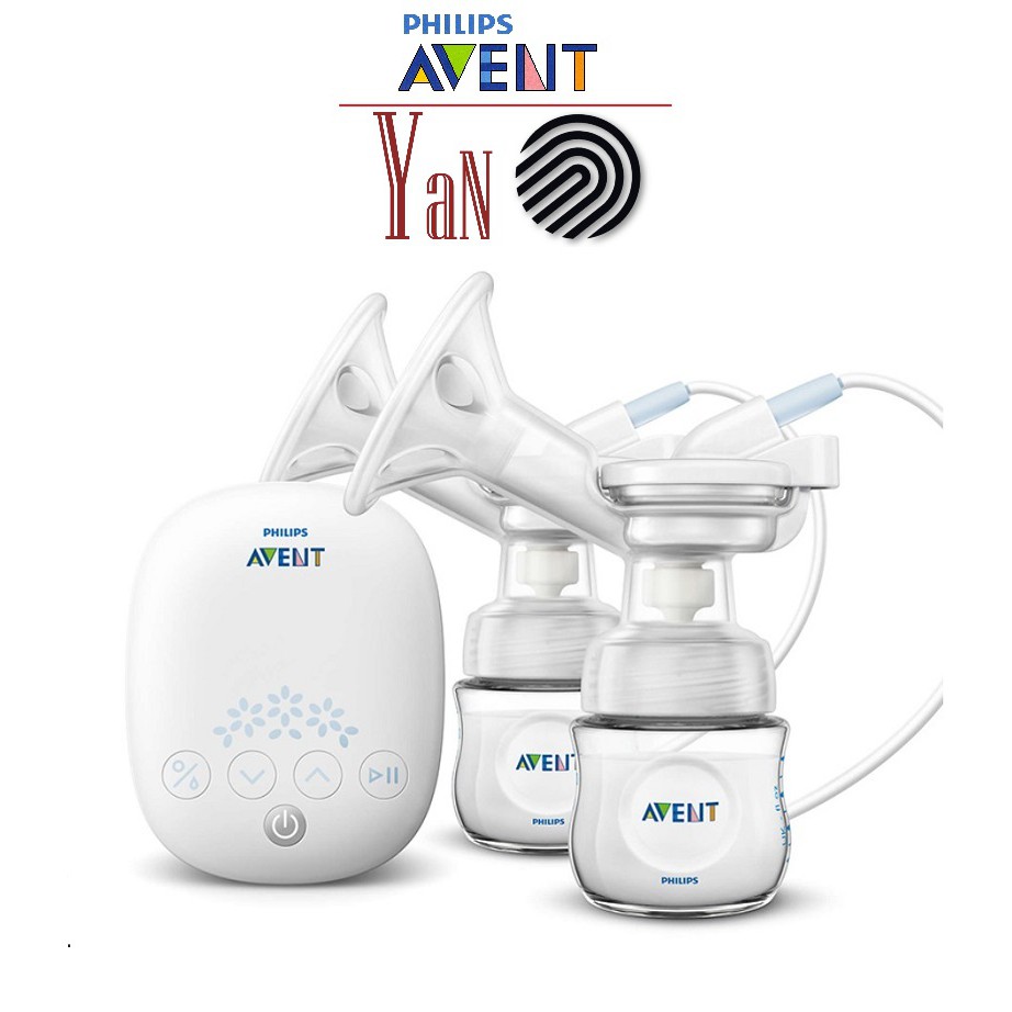 Máy hút sữa kèm massage bằng điện đôi cao cấp cho mẹ bầu Philips Avent SCF303/01 - Hàng chính hãng