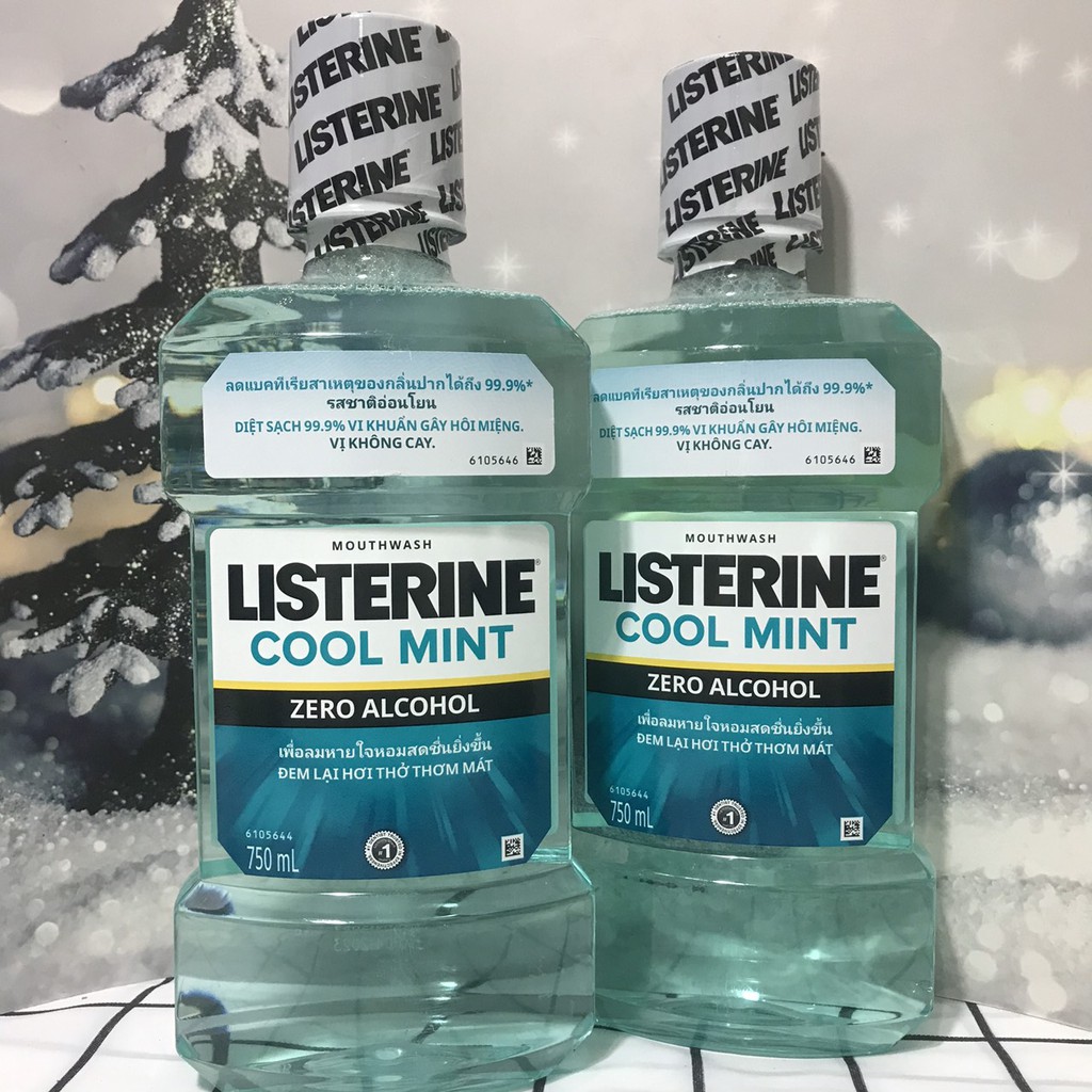 Nước súc miệng giữ hơi thở thơm mát Listerine 750ml