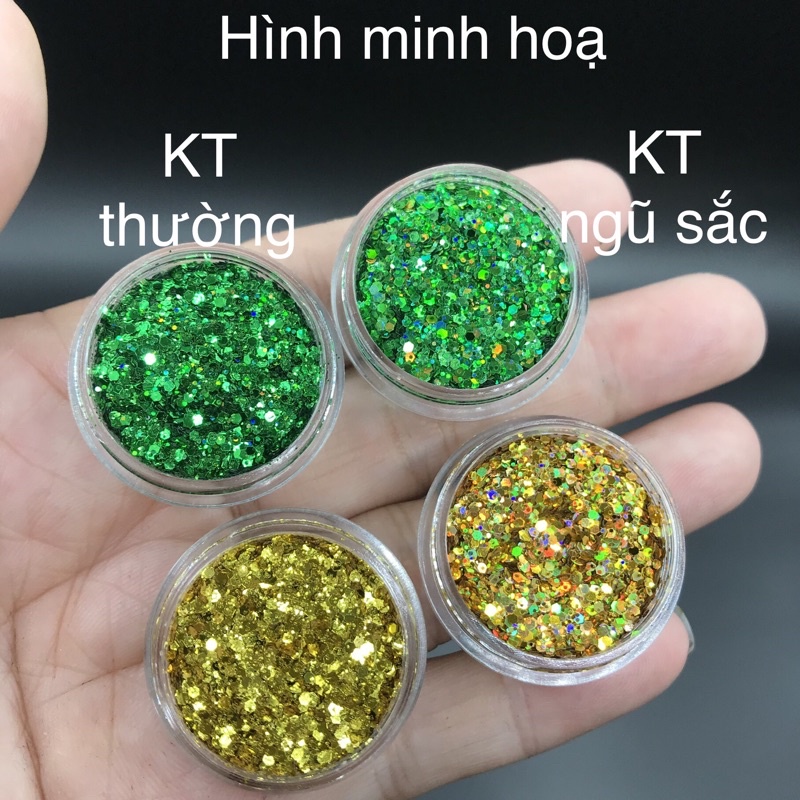 Nhũ kim tuyến ngũ sắc set 6 màu siêu sáng-1