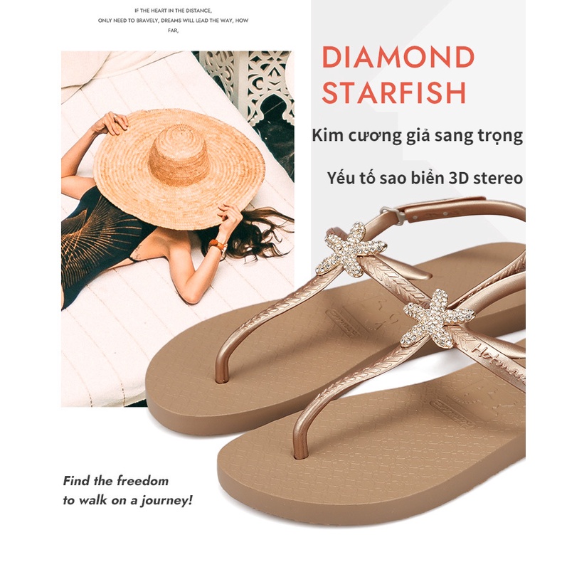 Hotmarzz  dép nữ Xăng đan dép đi biển HM0604