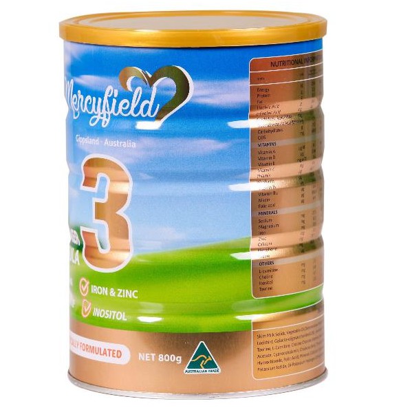 sữa bột Mercyfield 3 (800g) nhập khẩu úc