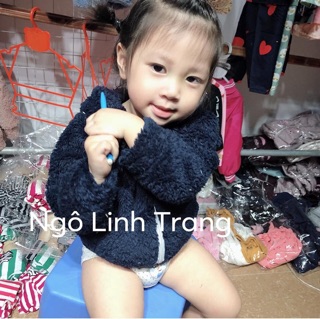 Áo lông cừu có mũ cho bé