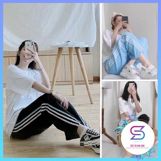 Quần Thể Thao Ống Rộng 3 Sọc Phong Cách Hot Trend 2020 Nhiều Màu Lựa Chọn