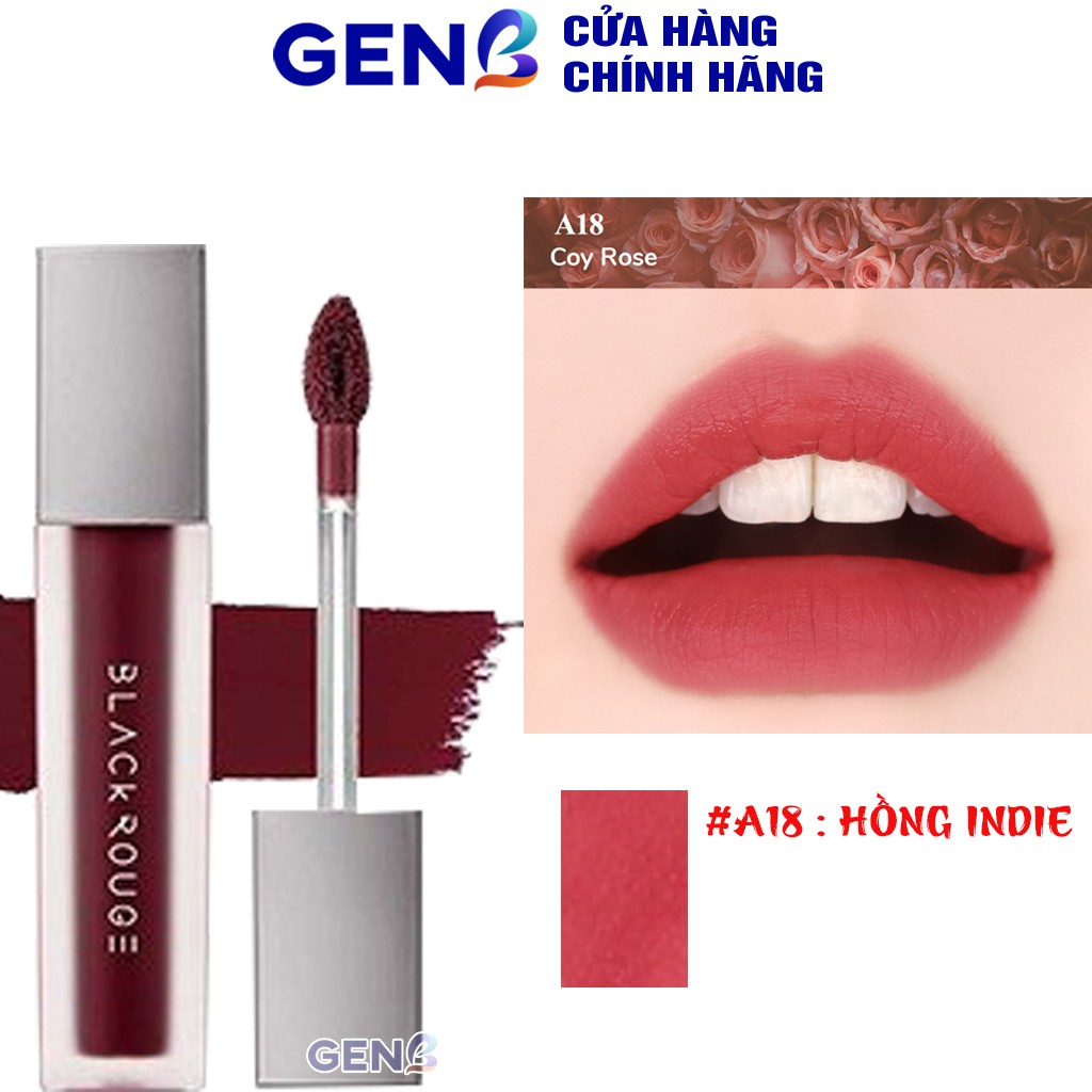 Set Son Lì Black Rouge Dạng Kem Ver 4 CHÍNH HÃNG A22 A21 A20 A19 A18 Auth - Son Môi Blackrouge Hàn Quốc Background -GENB