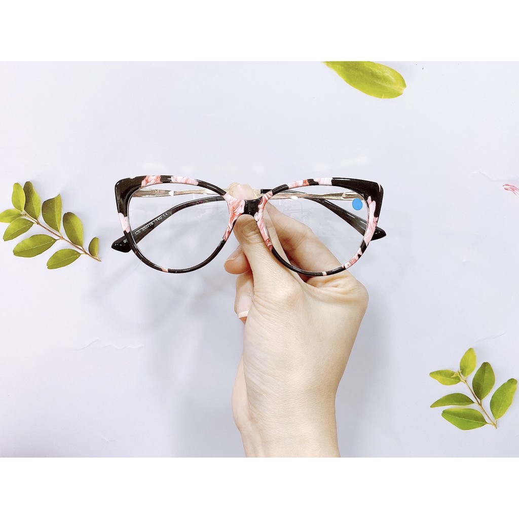 Gọng kính cận nữ MẮT KÍNH XANH mắt mèo khung đủ màu trẻ trung 92388