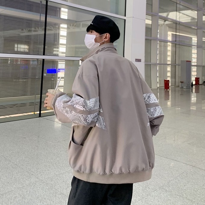 Áo khoác bóng chày dáng rộng thời trang cá tính cho nam