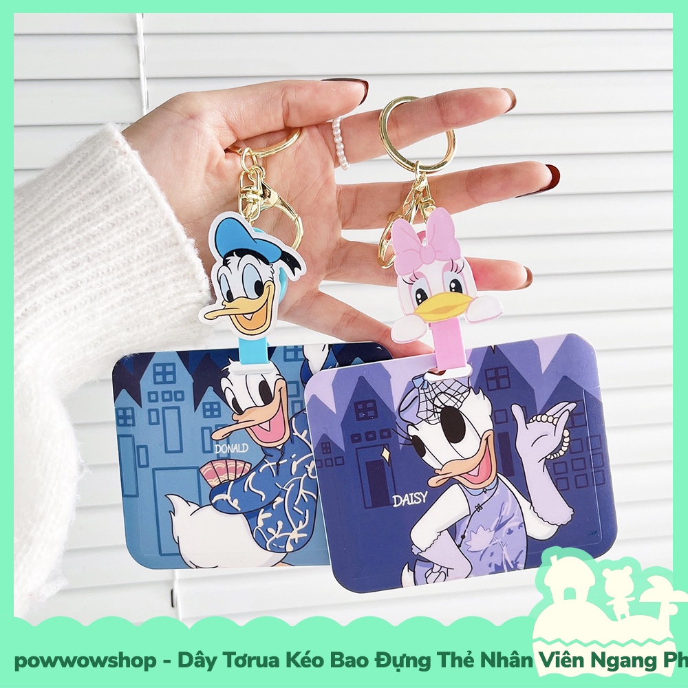 [Sẵn VN - Hỏa Tốc] Dây Tơrua Kéo Bao Đựng Thẻ Nhân Viên Ngang Nhựa PC + Acrylic Mẫu Nhân Vật Hoạt Hình Disne Life Style