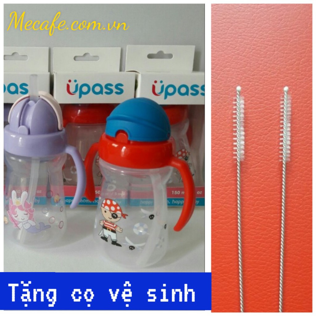 Bình uống nước ống hút có tay cầm Upass 150ml (chính hãng) UP0080N