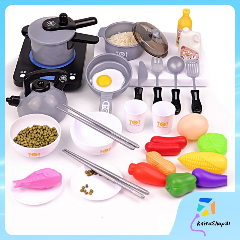 Đồ Chơi Nhà Bếp Nấu Ăn Cho Bé Mô Phỏng Bếp Điện Từ Các Vật Dụng Bếp Chân Thật Giúp Bé Trải Nghiệm Thật Tế Hơn