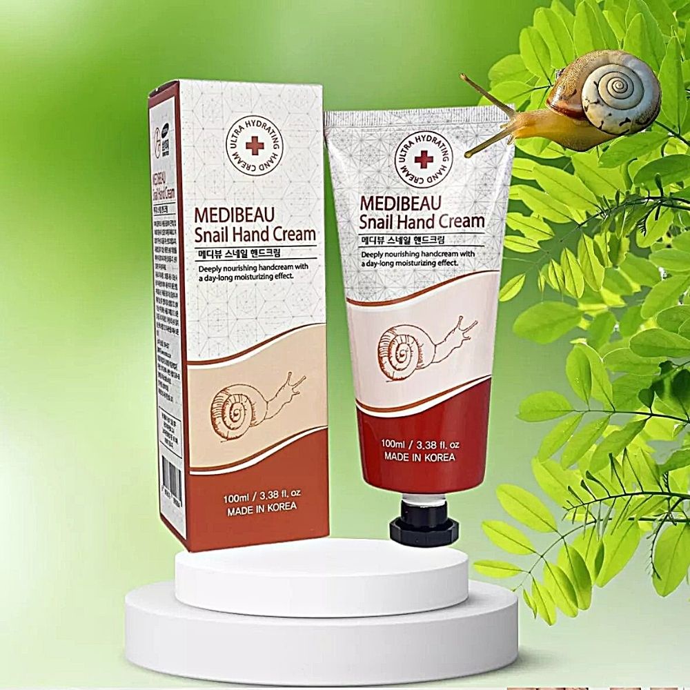 Kem Dưỡng Da Tay Chân, Kem Ốc Sên Hàn Quốc Kem Dưỡng Da Tay MEDIBEAU SNAIL HAND CREAM 100ML.