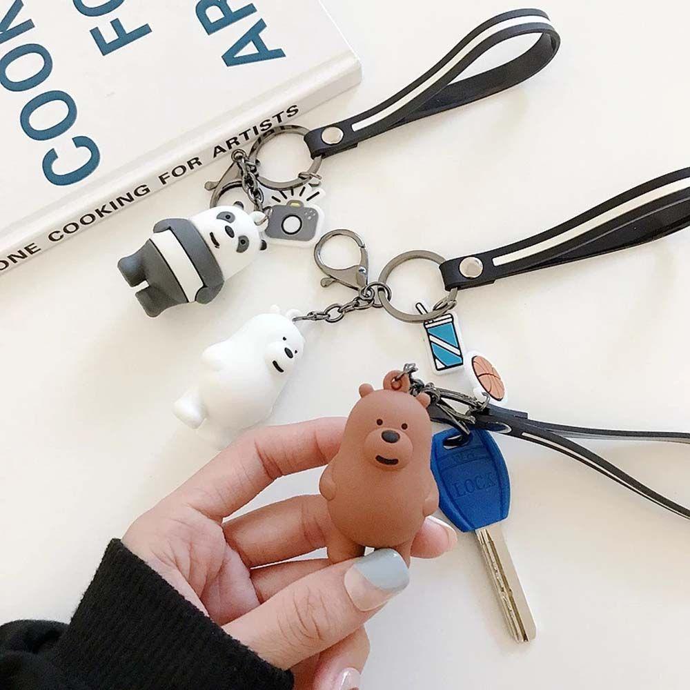 Mmluck Móc Khóa Ba Chiều Hình Búp Bê Gấu Nhỏ Hoạt Hình Ba Chiều Treo Túi Xách Đồ Chơi Trẻ Em