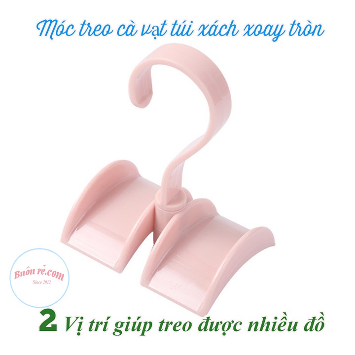 Móc treo túi xách quần áo cà vạt phụ kiện thắt lưng 2 cánh xoay đa năng tiết kiệm không gian 01142 Buôn Rẻ