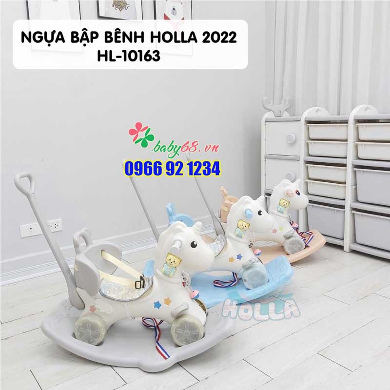 Ngựa bập bênh Holla 2022 3in1 chòi chân, xe đẩy HL-10163