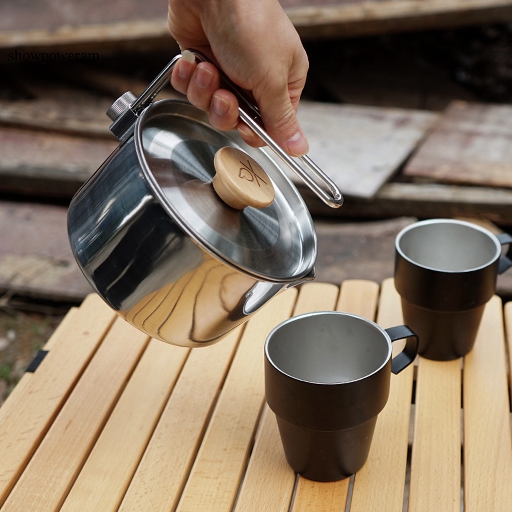 Ấm đun nước có lỗ thông hơi chống lão hóa cho cắm trại ngoài trời