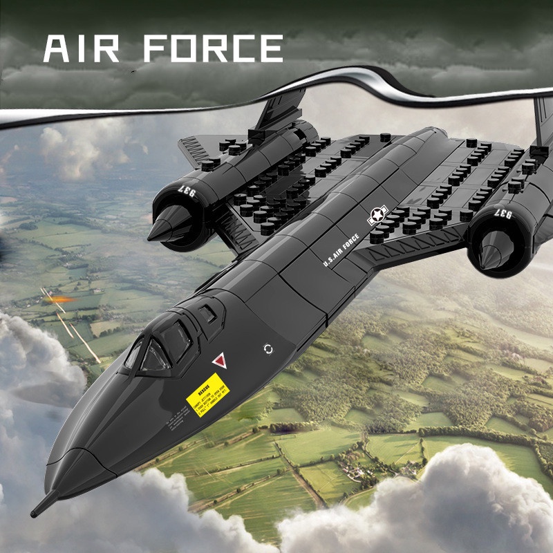 Đồ chơi lắp ráp mô hình Wange 4005 Air Force Blackbird chiến cơ hắc điểu