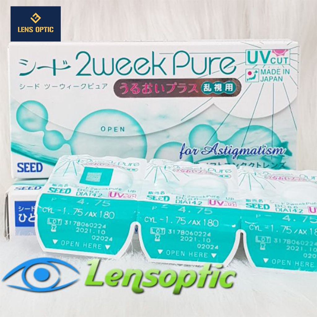 Kính áp tròng 2 tuần SEED Up for Astagmatism không màu có độ cho mắt loạn - Lens Optic