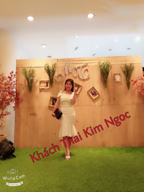 Đầm dự tiệc dáng ôm body bẹt vai đắp chéo đuôi cá kèm ảnh thật | BigBuy360 - bigbuy360.vn