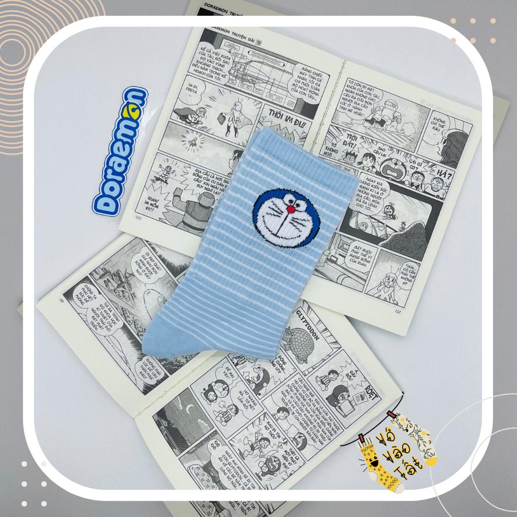 VỚ TẤT CỔ CAO DORAEMON XANH BIỂN NHẠT