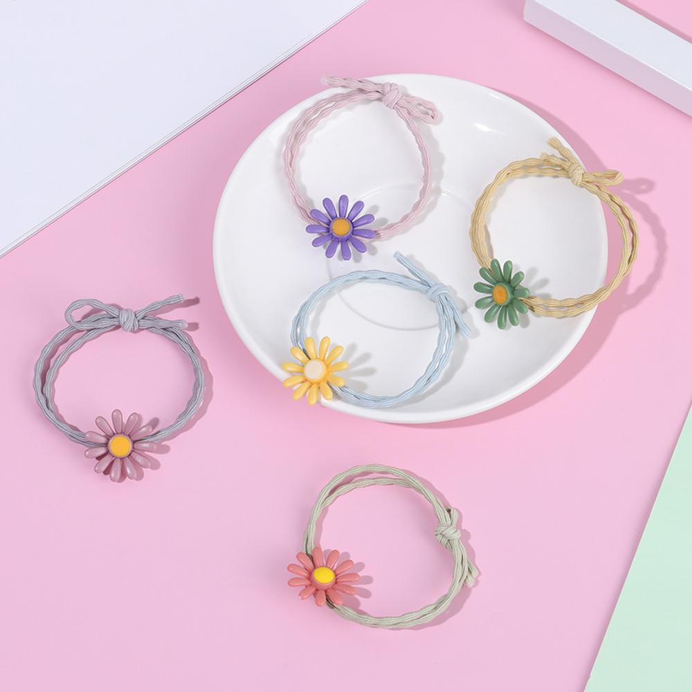 LAY Dây Cột Tóc Đuôi Ngựa In Họa Tiết Hoa Cúc Xinh Xắn Thời Trang Cho