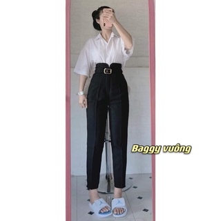 Quần Khoen Vuông-QUẦN TÂY, QUẦN BAGGY TÂY ĐI HỌC, ĐI LÀM CẠP SIÊU CAO (35-73kg)