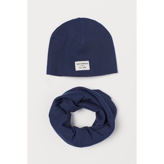 Set mũ khăn cotton len mỏng H&M Auth